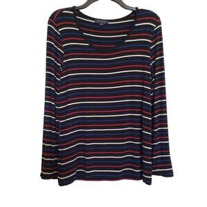 TOMMY HILFIGER |  Vintage Striped Long Sleeve Tunic Top